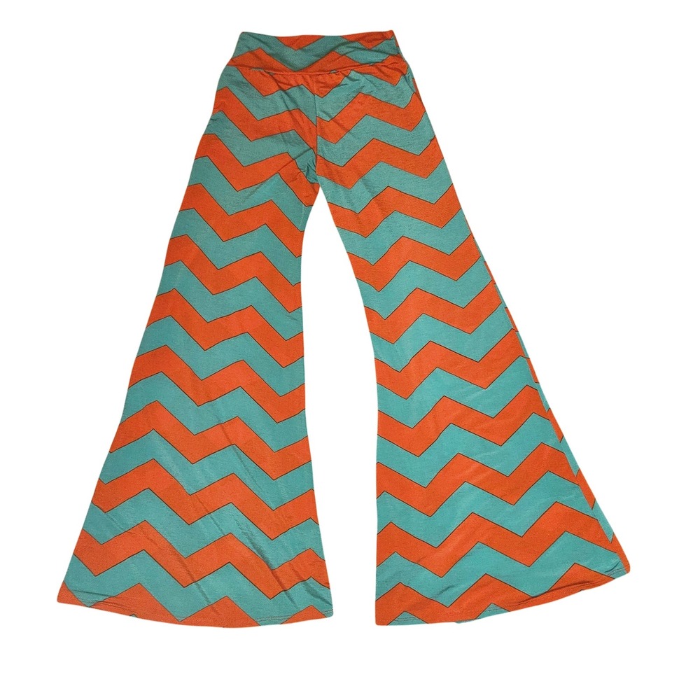 True Vintage 70s Chevron Print Bell Bottom Pants Mod Disco Hippie Festival